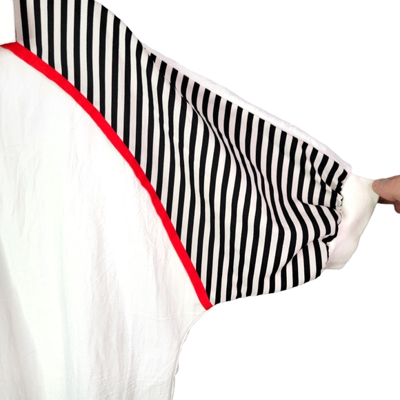 Reno of California Vintage Multi Pattern Color Block Button Up Blouse Tee M - Picture 7 of 12